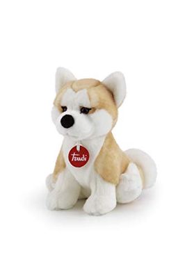 trudi 22663 Ascanium S Dog klassieke pluche hond Akita Ascanio ca. 21 cm, maat S, hoogwaardig knuffeldier met zachte materialen, pluche dier met realistische details, wasbaar, knuffeldier voor