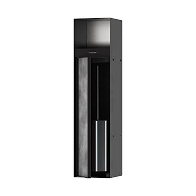 Hansgrohe XtraStoris Rock 56062670 Porte-Brosse WC encastré avec Porte-Papier Toilette et Porte carrelée Noir Mat
