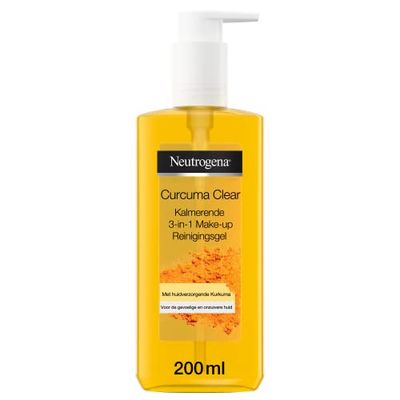 Neutrogena Curcuma Clear Nettoyant visage apaisant 3 en 1 Gel démaquillant 200 ml