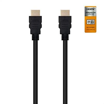 Brightium Cavo HDMI 2.0 certificato 4K@60Hz nero 1m, ideale per collegare dispositivi ad alta definizione e trasmissione video e audio di qualità.