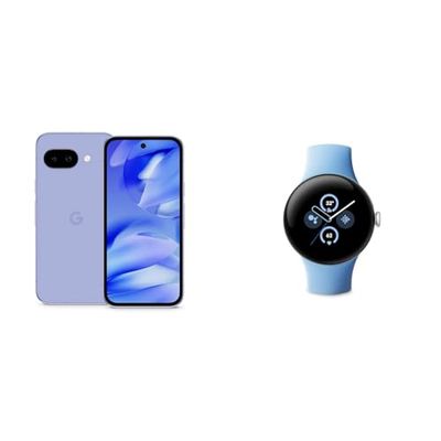Google Pixel 9a – Smartphone Android Libre con cámara con IA, batería para Todo el día y potentes Funciones de Seguridad – Lila, 256GB + Pixel Watch 2