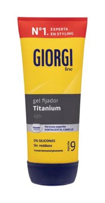 Giorgi Line - Gomina Absolut Titanium, 0% Siliconas, Fijación y Duración 48h sin Residuos, Acabado Ultra- Resistente y Ligero, Fijación 5 - 170 ml