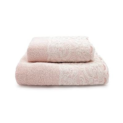 CREOLE Elsa 2 Serviettes de Bain, Coton, Mauve