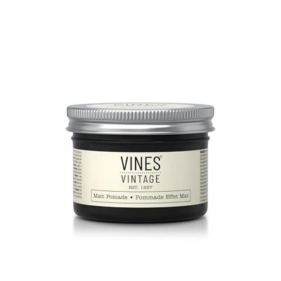 Vines Vintage Men's Hair Matt Pomade | Natural Texturiser with Kaolin & Bentonite Clay. 125ml