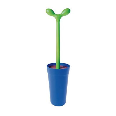 Alessi Asg04 Az Merdolino Balayette Pour Toilette en Résine Thermoplastique, Bleu