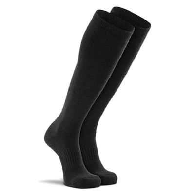 Fox River Adulto Militar Fatiga Fighter Calcetines de compresión Over-The-Calf, Unisex, Negro