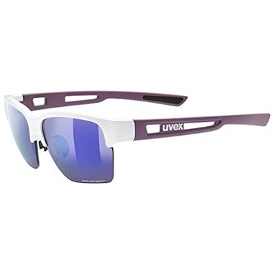 uvex sportstyle 805 CV - outdoorbril voor dames en heren - contrastverhogend - gespiegeld - pearl prestige matt/plasma - one size