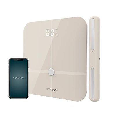 Cecotec 4264 Oppervlak Precisie 10600 Smart Healthy Pro badkamerweegschaal Beige