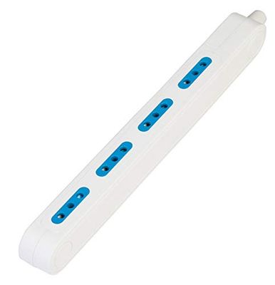 Poly Pool PP2420X Extensão multitomada branca, 4 tomadas