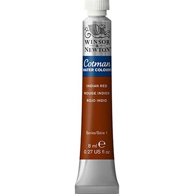 Winsor & Newton 8840096 Cotman Watercolour Paint, Studio Watercolours, Vibrant, High-Quality Colours with Very Good Processing Properties, 8 ml Tube, Indian Red