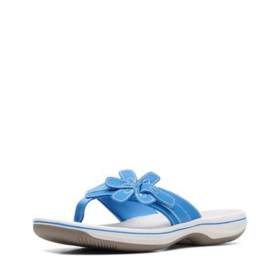 Clarks Femme Flora Di Brinkley Tongues, Bleu synthétique, 39 EU