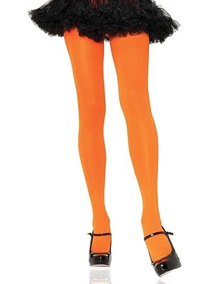 Leg Avenue One Size Black/Nude Beary Cute Paw Print Opaque Pantyhose