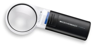 Eschenbach 15112 Loupe à main avec éclairage LED Grossissement: 3 x Lentille: (Ø) 60 mm