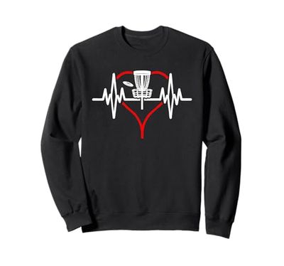 Heartbeat Frisbee Disc Golf Player Regalo Ragazzi Ragazze Adulti Felpa