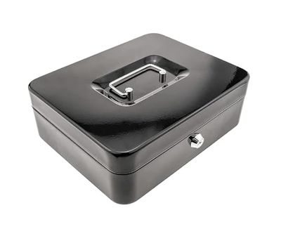Kippen 10032N4 - Caja de caudales con bandeja para monedas. Color Antracita. Dimensiones: 300 x 240 x 90 mm.