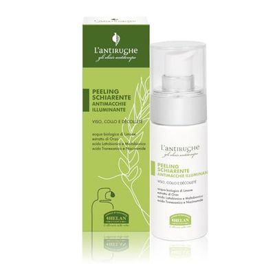 Helan Elisir Antitempo - Face Exfoliating Cleansing Gel 95% Natural Brightening, Face Peeling with Niacinamide and Anti-Wrinkle Actives for Oily Skin and All Skin Types, 30 ml