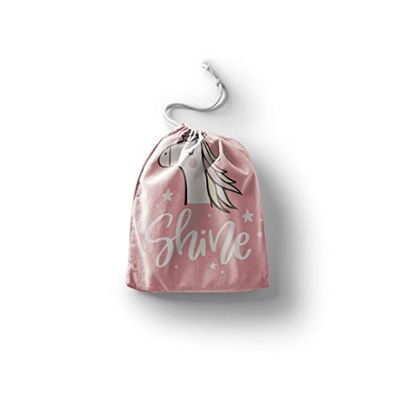 Bonamaison Imprimé Sacs de Coton avec Cordon, Sac D'Épicerie, Sac À Provisions, Réutilisables, Écologique, Pliable, Taille: 12x15 Cm