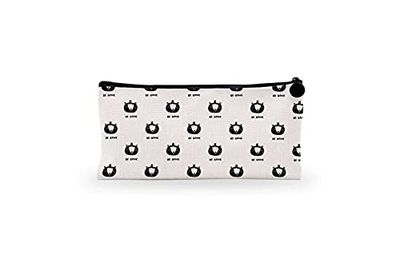Bonamaison, Estuche de Lona con Cremallera para lápices, con impresión Digital, para Escuela, Bolsa de Lona para niños, niñas, 100% algodón, Unisex, 1 Unidad, 21 x 12 cm