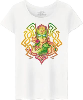 Marvel WOTLATMTS002 T-shirt voor dames, wit, L, Wit, L