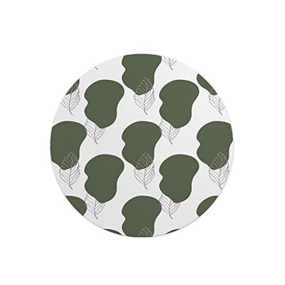 Questo Casa, Tapis de Souris Rond imprimé numérique avec Fond antidérapant pour Bureau et Maison Diamètre 22 cm