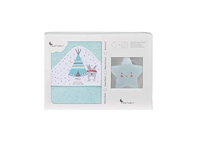 Interbaby Cape du Bain Tipi Oso Vert avec Lampe Étoile 1 Unité