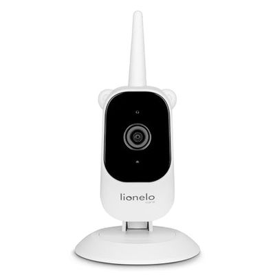 lionelo Babyline Caméra 3.2 Full HD pour babyphone, 1920 x 1080 px, portée 50 m/350 m, Mode Nuit 7 m, Communication bidirectionnelle, couplage jusqu'à 4 caméras, Zoom 3X