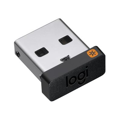 Logitech USB Unifying-ontvanger, 2,4 GHz draadloze technologie, USB-aansluiting Compatibel met alle Logitech Unifying-apparaten zoals draadloze muizen en toetsenborden, PC/Mac - Zwart