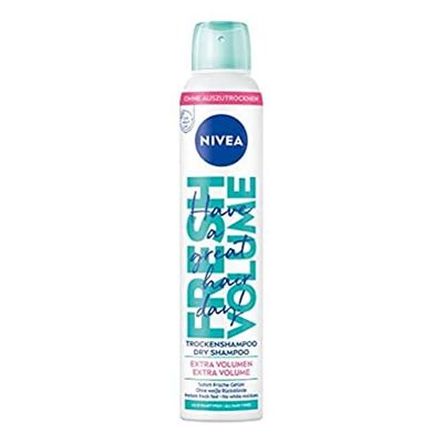NIVEA Shampoo secco Fresh Volume (200 ml), shampoo a secco extra delicato con profumo gradevole, shampoo per capelli secchi per volume extra e freschezza istantanea