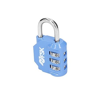VoltShine B1214484 Combination Lock 3 Digits Blue-Personal Safety, Estandar