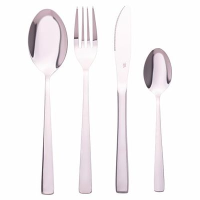 Lot de 24 couverts en acier inoxydable 18/10, finition argent brillant, Madison