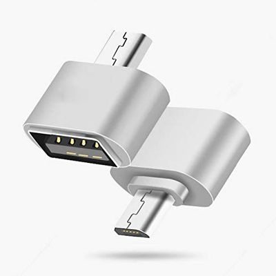 Mini USB/Micro USB-adapter voor Huawei Y6 2019 Android zilver muis toetsenbord sleutel USB-controller