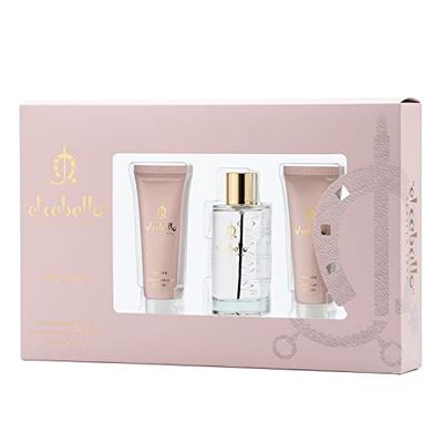 EL CABALLO - 1892 Woman Parfum 100 ml + Crème Corps 75 ml + Gel Bain 75 ml Coffret Cadeau Femme Pack 3 Pièces Eau de Toilette Féminine Frais et Polyvalent, Parfum Floral et Longue Durée