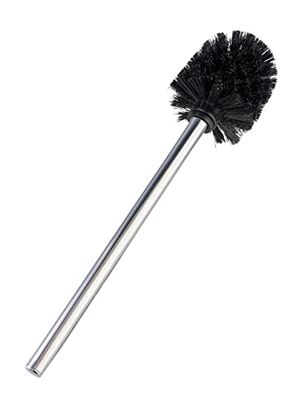 WENKO Brosse Rechange WC, Brosse WC avec Manche INOX Brillant, 37 x 13 x 8 cm