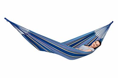 AMAZONAS Tahiti amaca | Impermeabile e resistente ai raggi UV | Morbido materiale EllTex | Colori vivaci e cordini extra lunghi | Superficie di riposo 200x100 cm | Portata fino a 120 kg