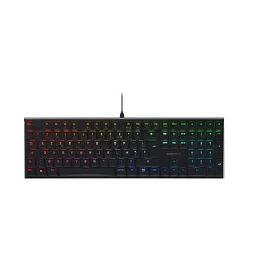 CHERRY MX 10.0N RGB, Teclado Gaming Mecánico Plano, Distribución de Teclado Francés (AZERTY), con Cable, Switches Originales CHERRY MX LOW PROFILE RGB SPEED, Negro
