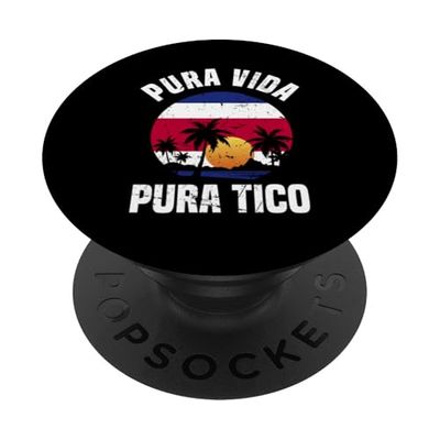 Pura Tico Costarricense Hombres PopSockets PopGrip Adhesivo