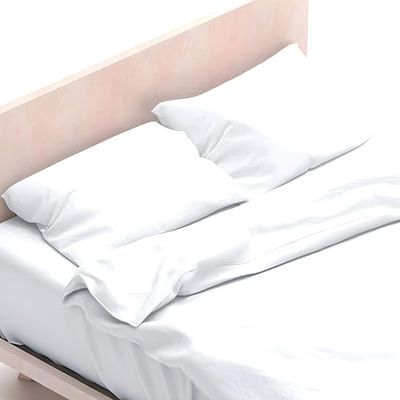 Mayfair Linen Hotel Collection - Set di lenzuola in cotone egiziano 800 fili, per letto matrimoniale, colore: bianco