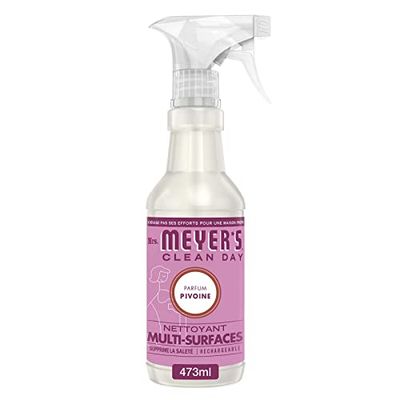 Mrs. Meyer’s Clean Day - Spray Nettoyant Multi-Surfaces - Fabriqué avec des Huiles Essentielles - Parfum Pivoine - 1 x 473 ml