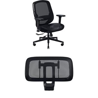 Razer Fujin - Chaise Gaming Haut de Gamme + Fujin Headrest - Appui-tête en Maille, Accessoire Fujin | Noir