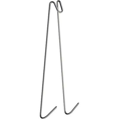 BROWIN® 311303 Rookhaken voor vis met twee tanden, duurzame roestvrijstalen haken voor perfecte rookresultaten, accessoires voor professionele en hobbyrokers, 5 stuks