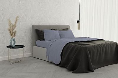 Satin sängkläder satin satin enfärgad 2 säten rökt pärla