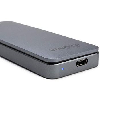 Vultech Box Type-C para SSD PCIe M2 SATA Caja Externa para Disco Duro USB 3.1 10 Gbps, Aluminio SSD 2230/2242/2260/2280