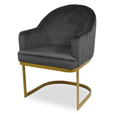 Menzzo Chaise/Fauteuil Everest Velours Noir
