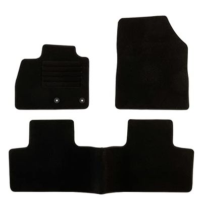 DBS 1766259 Car floor mat - custom made - 3 pieces - anti-slip - black carpet 900g/m² - Velours finish - range Star - steering wheel left