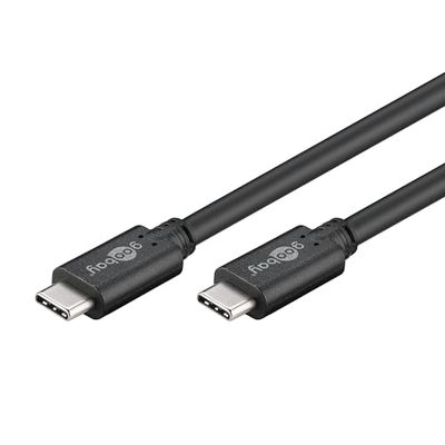 Goobay Câble USB 3.1 SuperSpeed+ USB C 0.5m (Connecteur USB 3.1 Type C > Connecteur USB 3.1 Type C)- Noir