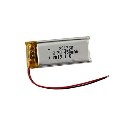 YUNIQUE GREEN-CLEAN-POWER - Batteria LiPo Ricaricabile 801738 3.7V 450mAh | Compatibile con Telefoni, GPS, MP3, MP4, Luci LED | Protezione PCM Integrata, Giallo