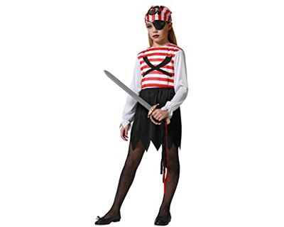 Atosa déguisement pirate rayé enfant fille 3 a 4 años