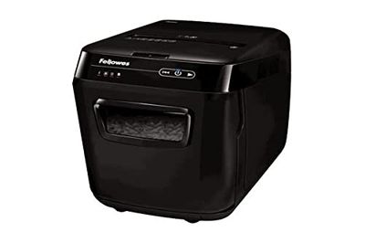 Fellowes Autofeed Automax™ 200C, 4 x 38 mm partikelskärning (P-4), 200 ark, för 1–3 användare på kontoret eller hemmakontoret, tyst tack vare SilentShred, CD-förstöring, GDPR lämplig