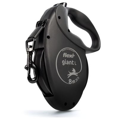 flexi® Giant Black Edition pasek 8 m, czarny, smycz zwijana dla psów do 50 kg