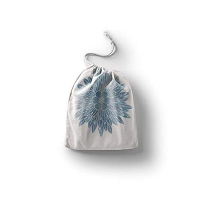 Bonamaison Impreso Algodón Bolsas con Cordón, Bolsa con Cordel para el Hogar y el Almacenamiento de Verduras, Bolso de Compras, Plegable, Ecologica, Reutilizables, Tamaño: 20x30 Cm